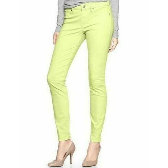 GAP Neon Green Skinnies - Picture 1 of 4